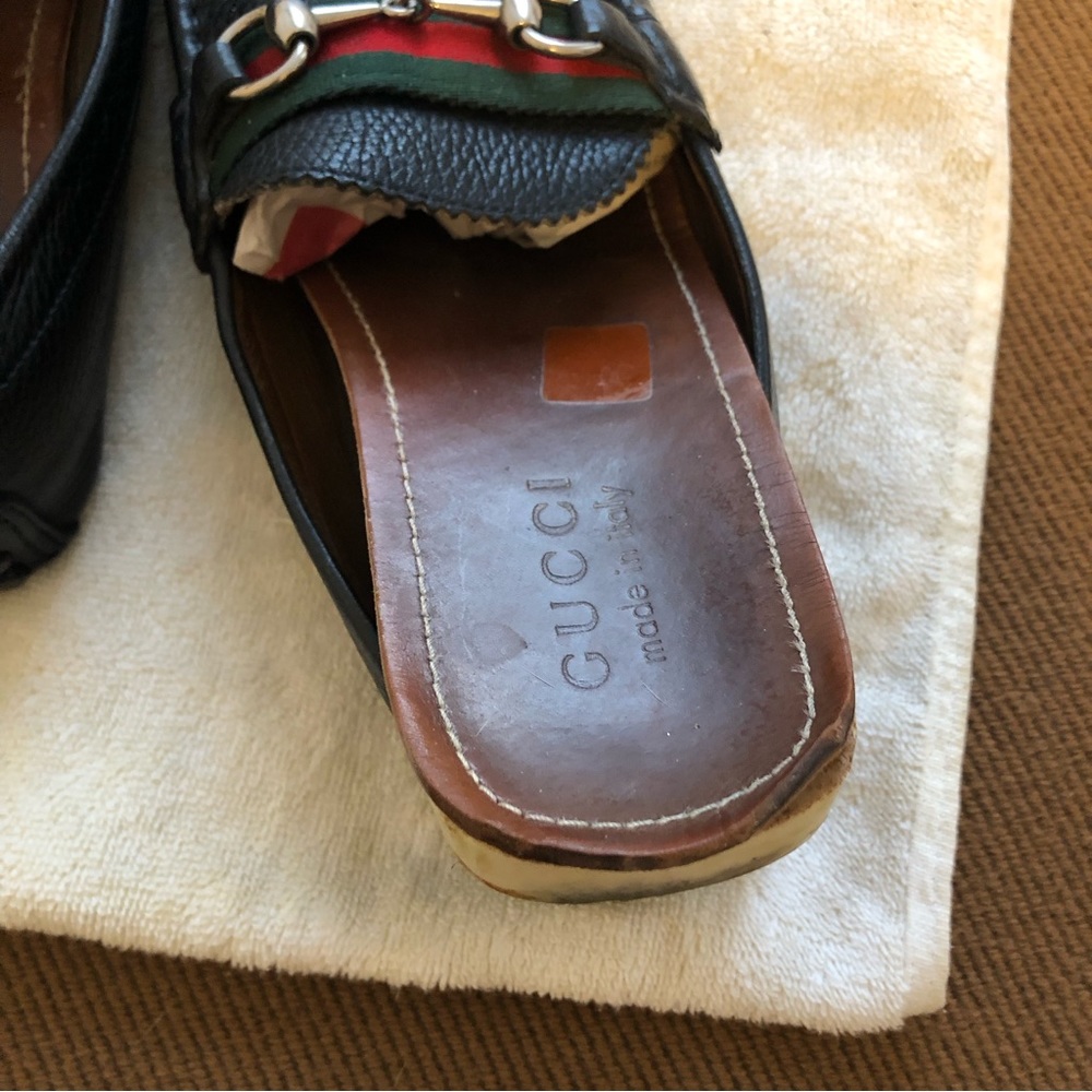 Gucci Men's driver with Web loafers - Picture 10 of 15